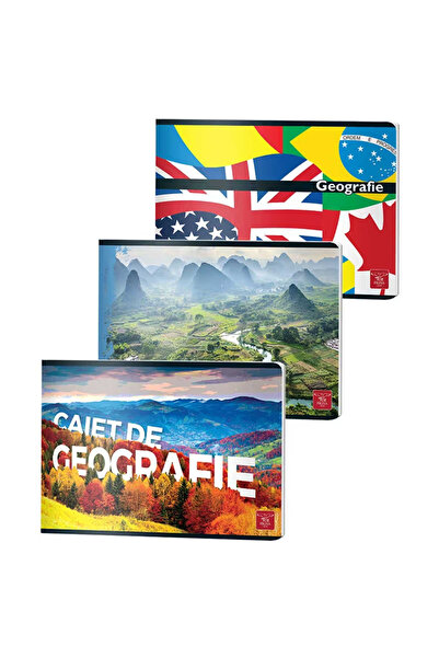 MC Micostore Set 3 Caiete Geografie, A5, 24 File, Caiet Special pentru Geogra...