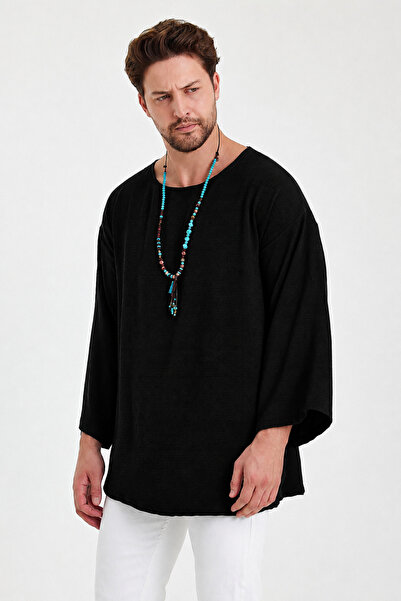 rammers Wide Collar, Fakir Sleeve, Wrinkled Fabric, Sweat Oversize