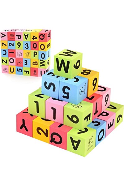 GENERAL Andanna Foam Number Blocks Toys for Kids,Foam Stacking Blocks Learnin...