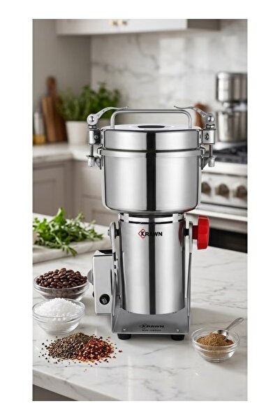 KRAWN مطحنة كهربائية متعددة الوظائف KW-59500، بقوة 1800 واط، سعة 500 جرام، لط...