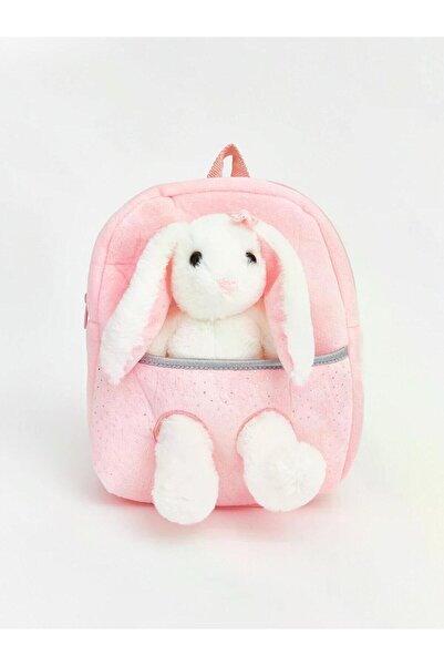 LC Waikiki Lcw Accessories Girl's Backpack with Pink Rabbit Toys