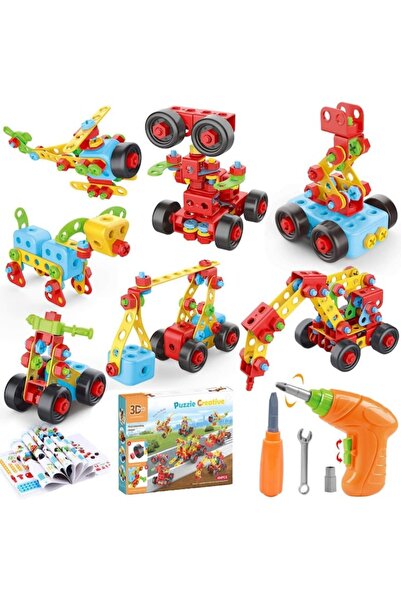 MACVI Set de construcție puzzle 3D STEM cu 404 piese — Distracție și învățare...