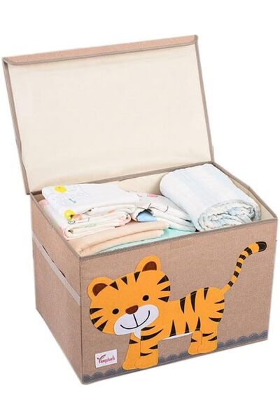 GENERAL Large Chest, Canvas Soft Fabric Children Storage Bin Basket With Flip...
