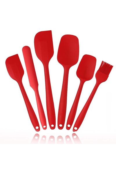 X SPRING Xspring Silicone Spatulas Set, 6PCS Baking Cooking Utensile for Home...
