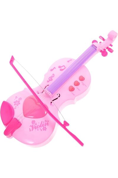 TERRIFI Imitation Violin Concert Toy, Pink Learning Violin for Beginners, Mus...