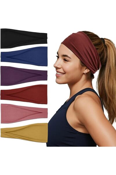 GENERAL Sefiinh 6 Pcs Headbands For Women, Wide Stretchy Headband, Soft Head ...