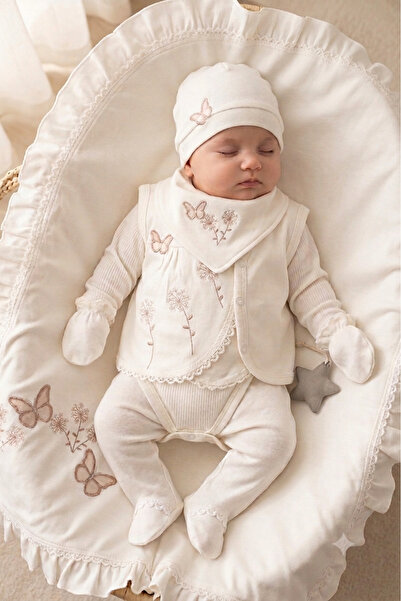 EDM Kidss Organic Cotton Butterfly Patterned 10-Piece Baby Girl Hospital Disc...