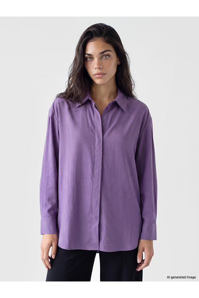 LC Waikiki قميص نسائي من LCW Modest Lila