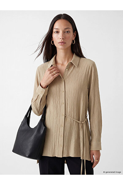 LC Waikiki Lcw Everyday Green Textured Women's Shirt Tunic