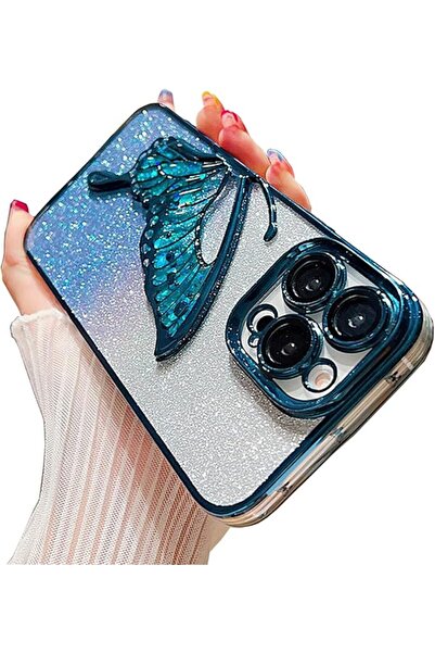 GENERAL for iPhone 13 Glitter 3D Butterfly Case, Cute Luxury Bling Sparkle Li...