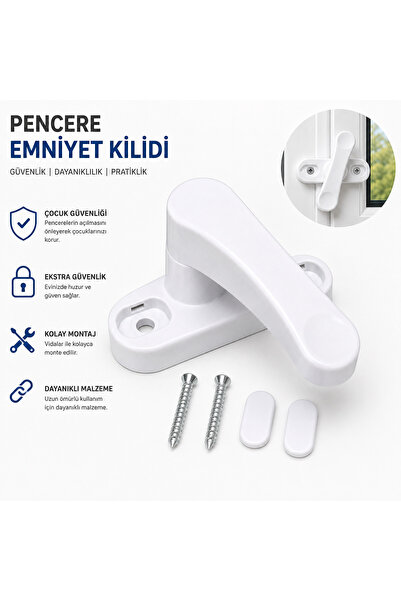 DESIPHON PVC Pimapen Pencere Cam Balkon Kapısı Güvenli Emniyet Kilidi Çocuk G...