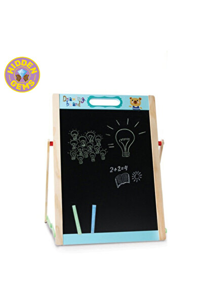 Generic Double-sided wooden drawing board for learning (black and white)