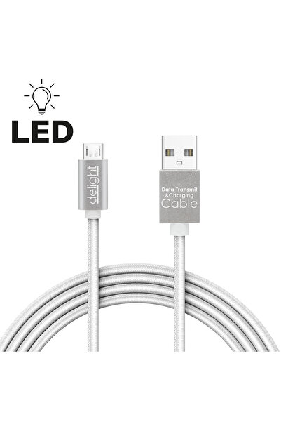 Alista Home Καλώδιο MicroUSB 1μ για φόρτιση και μεταφορά δεδομένων 1A LED αντ...