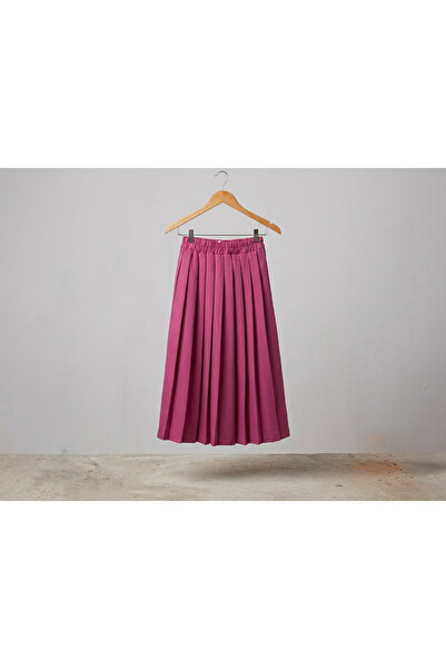 AdwaaReem Girls' Long Pleated Skirt - Elegant Pink Color