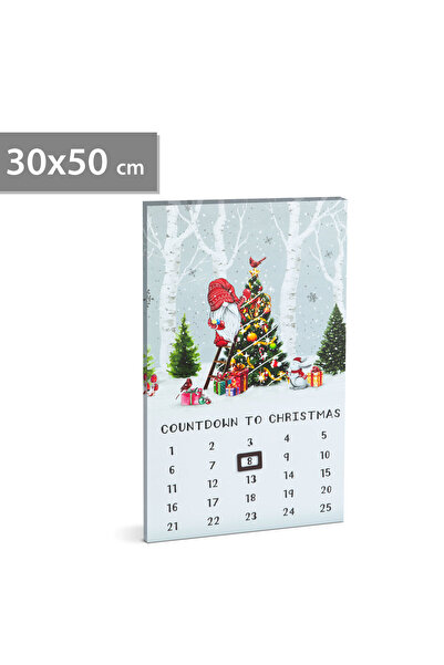 Alista Home Ημερολόγιο Advent LED 50 x 30 εκ., διακόσμηση τοίχου με θερμό λευ...