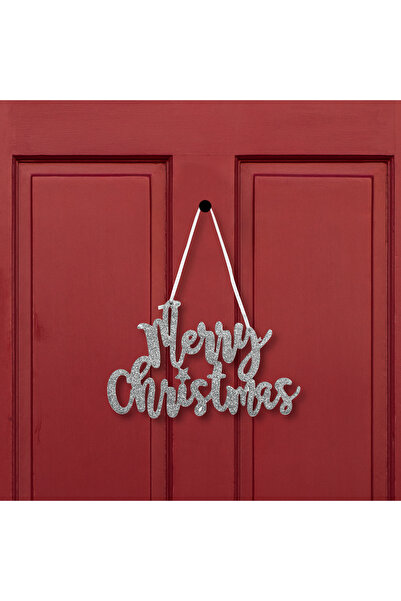 Alista Home Christmas Decoration Merry Christmas silver 20 x 12 cm, decorativ...