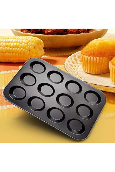 Generic Showay 12 Cavity Cupcake Bakeware Pan Non-Stick Carbon Steel Muffin C...