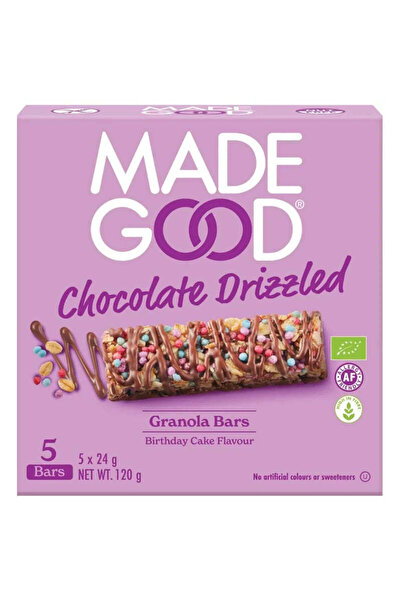 MadeGood Τούρτα Γενεθλίων Βιολογικές Μπάρες Δημητριακών Μούσλι 120 γρ.