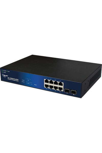 ALLNET Διαχειριζόμενος διακόπτης L2 με 8 θύρες Ethernet Gigabit (1Gbps) και 2...