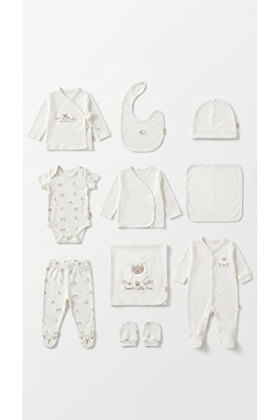 BabyCosy Organic Wear 100% Organic Cotton 10-Piece Hospital Discharge Set Uni...
