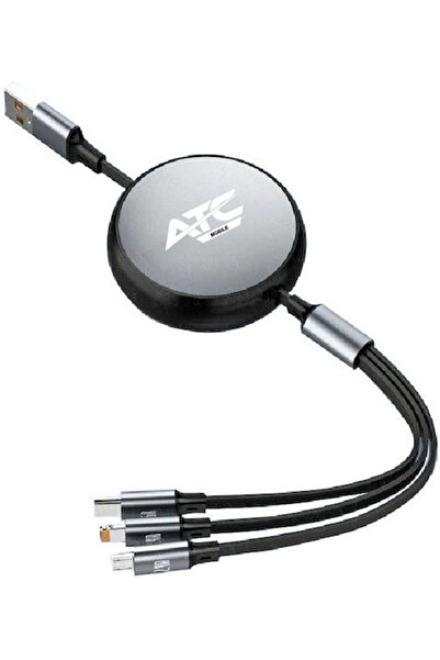 ATC Κανονικό καλώδιο USB σε Lightning / Type-C / micro USB 1μ (20.003.0005)