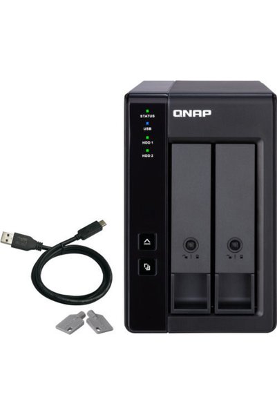 Qnap Θήκη για 2 Σκληρούς Δίσκους 3.5 " SATA III με Σύνδεση USB 3.1 Type-C Κωδ...