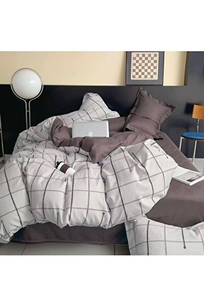 FrasinHome Lenjerie de pat 180x200cm, Finet gros 6 piese, Țesătură groasă 2.6...