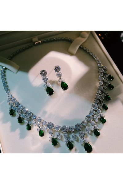 Miss Wang Ladies' high-end earring necklace set