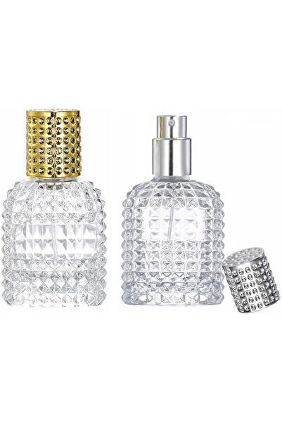 ASKIND 2 Pack Refillable Spray Perfume Bottles, 30ML Clear Thick Glass Empty ...