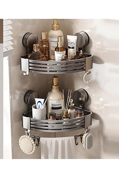 NYGANMELLOZ Corner Shower Caddy with Strong Adhesive Base Bathroom Shelf No D...
