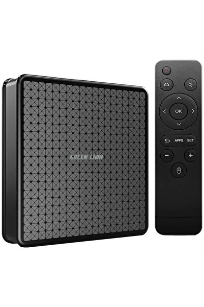 Green Lion Android TV Box 4K with Remote Control - Black