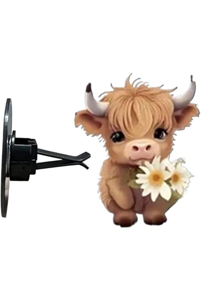 Generic Car Air Freshener Vent Clips 2D Acrylic Refillable Cute Highland Cow ...