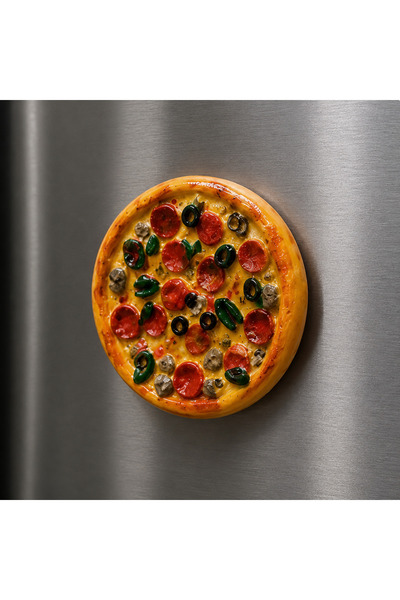 Genel Markalar Pizza Tasarımlı Dekoratif Buzdolabı Magneti