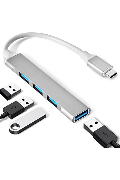NALACAL 4 Ports USB C to USB Hub, Data USB Hub Splitter, Aluminum Type C to U...