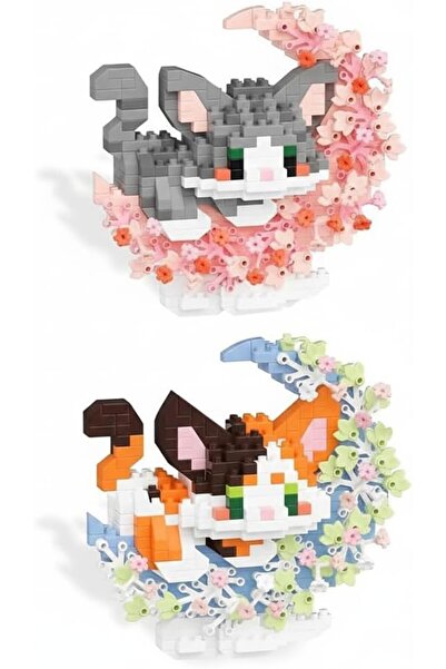 KASTWAVE Cat Building Blocks Set, Mini Animal Bricks, DIY 3D Puzzle Construct...
