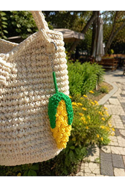 Amigurumi Mısır Anahtarlık | El Örgüsü Çanta Süsü | El Yapımı Aksesuar