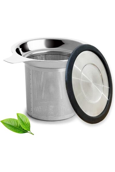 Tazweeq Tea Infuser, Extra Fine Mesh Tea Strainer with Silicone Lid, 304 Stai...