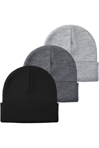KOWVOWZ 3 Pack Beanie Winter Hat Men Women Warm Knitted Beanie Hat, Thermal T...