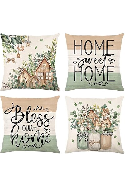 JOYZZZ Pillow Cover, 45x45 Cm Soft Polyester Decorative Cushion Case with Hid...