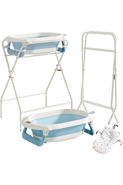 Soofam Foldable Baby Bath with Stand, Large Baby Bathtub with Thermometer and...