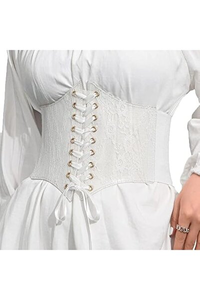 KASTWAVE Vintage Corset Belt for Women, Renaissance Underbust Lace Up Waist C...