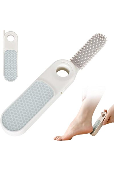 Hannea ® 2-in-1 Foot Scrubber Nano Glass Foot File with Toe Gap Cleaning Brus...