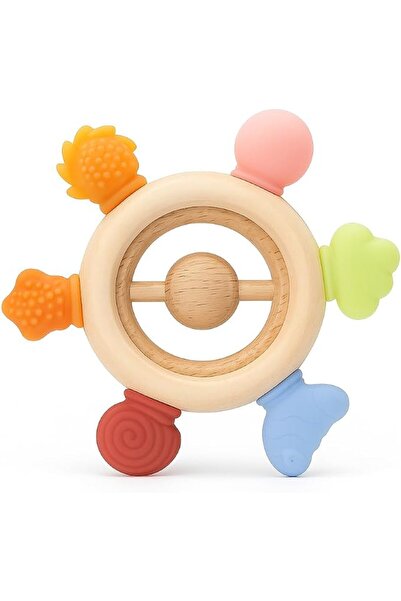 Generic Baby Silicon Teether Made with natural smooth wood and 100% food-grad...