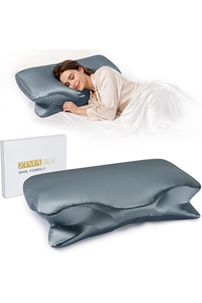 ZIMASILK 100% 22 Momme Mulberry Silk Cervical Pillow Case for Hair and Skin, ...