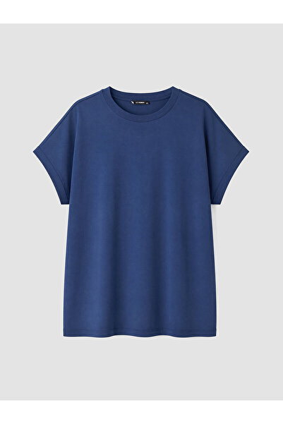 LC Waikiki Nevavm with Difference Big Size 100% Cotton Women's T-Shirt