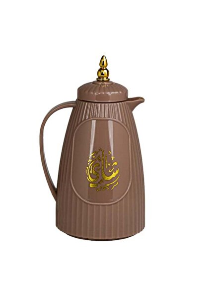 BASURRAH tea and coffee thermos, light brown color, 1 liter
