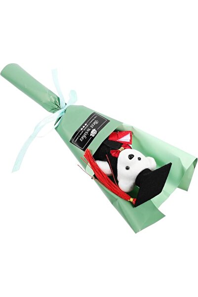PRETYZOOM Graduation Bear Plush Bouquet Decorative Ornament for Graduation Pa...