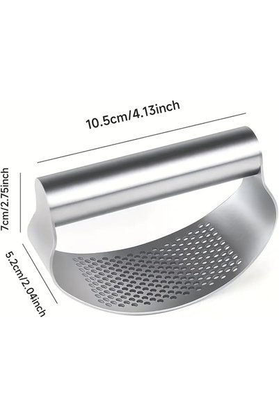 GENERAL 1 Pc Garlic Press Rocker, Heavy Duty Metal Mincer and Ginger Crusher, Ergonomic Manual Squeezer for