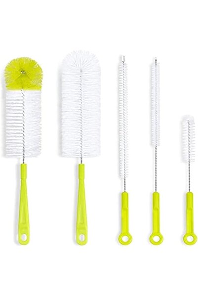 SWIUKPHE 5Pcs Long Handle Cleaning Brush Sets, Multi-use Narrow Bottle Cleane...