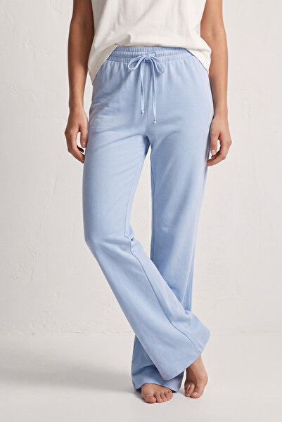 Elemge 100% Cotton Single Jersey Women's Pajama Bottoms Loose Fit Compact Com...